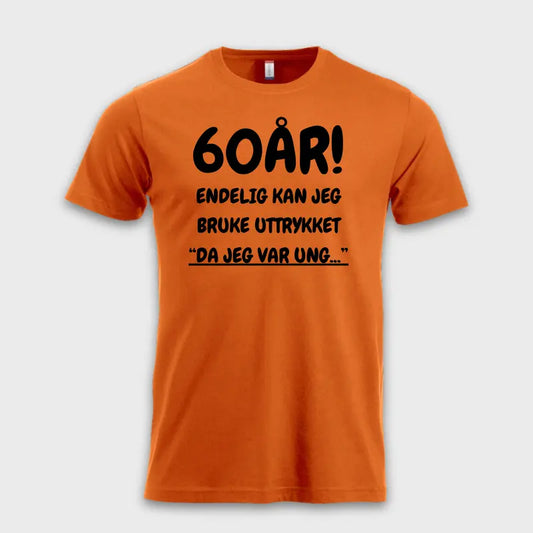 60 års gave - t skjorte orange