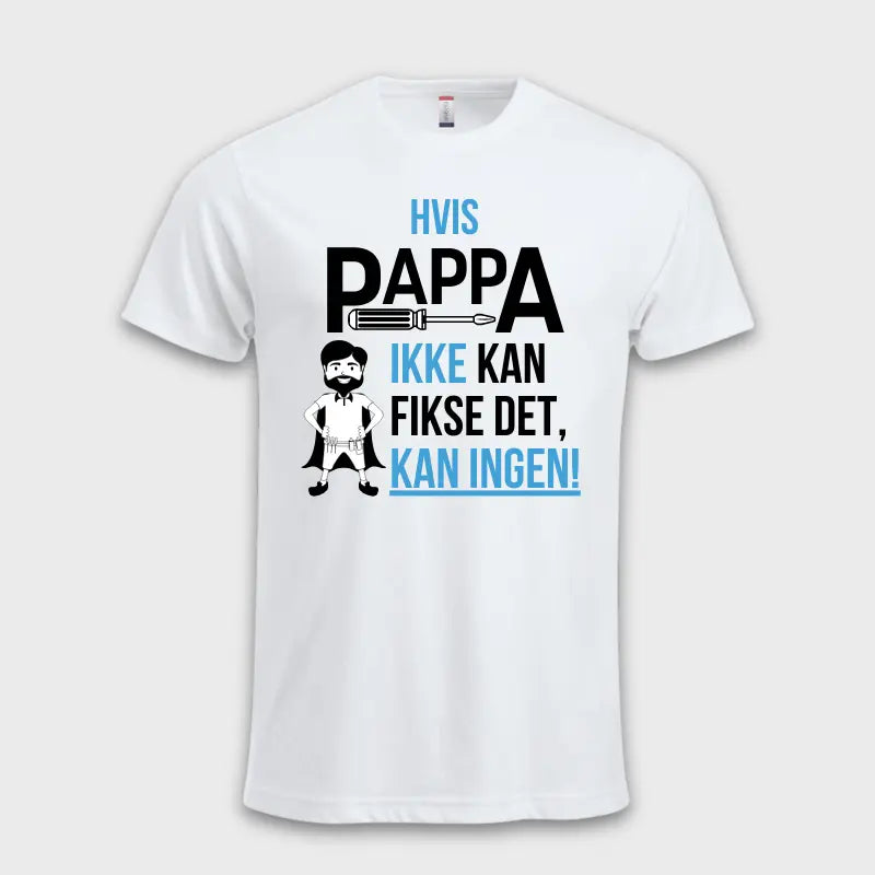 Gave til pappa t-skjorte hvit