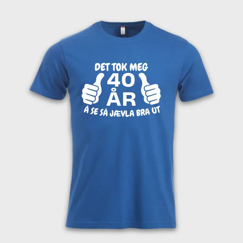 40-års gave DET TOK MEG 40 ÅR Å SE SÅ BRA UT! blå