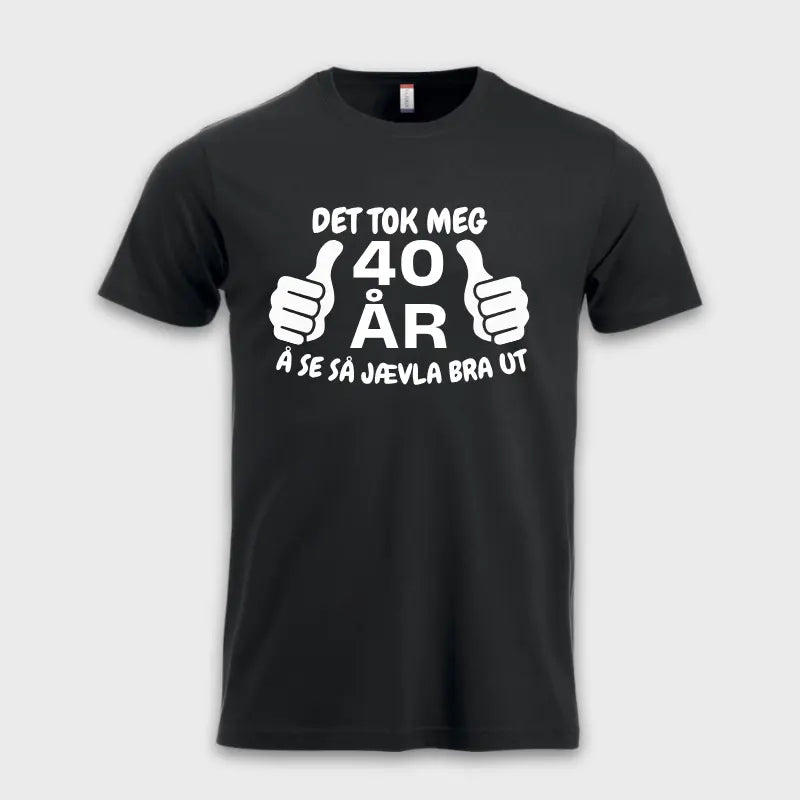 40-års gave DET TOK MEG 40 ÅR Å SE SÅ BRA UT! sort