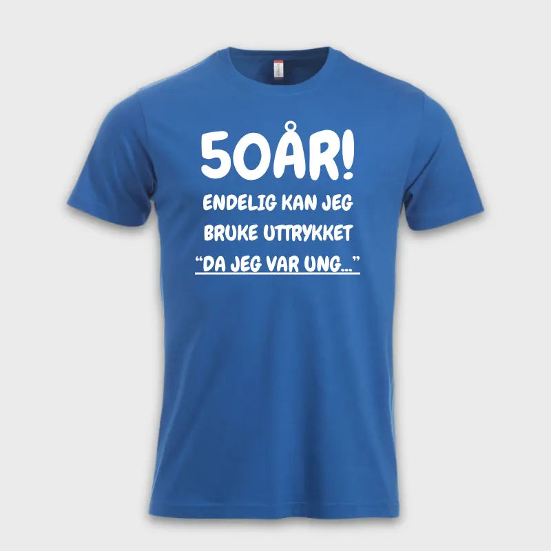 50 års gave t skjorte blå