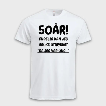 50 års gave t skjorte hvit