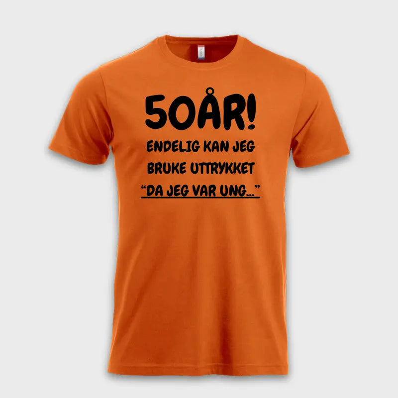 50 års gave t skjorte orange