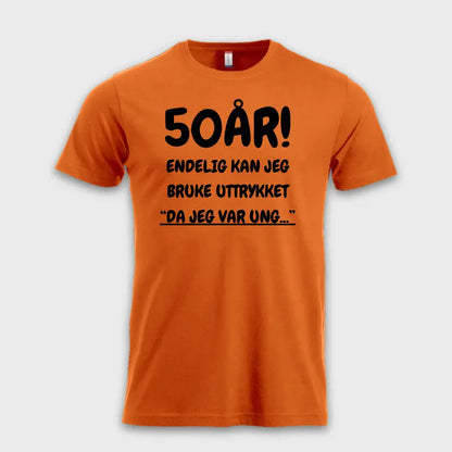 50 års gave t skjorte orange