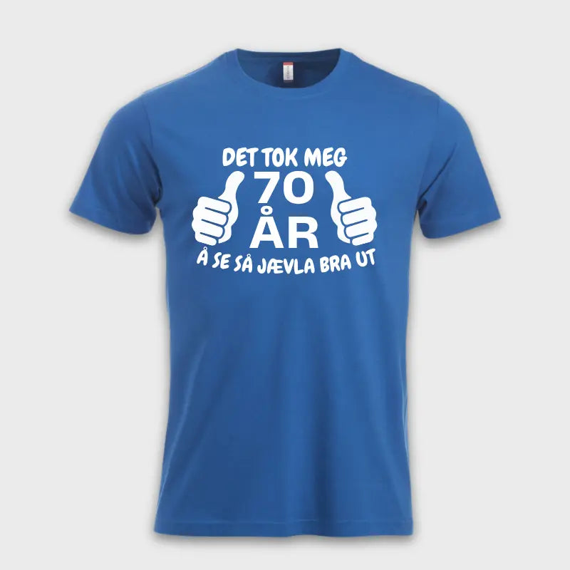 DET TOK MEG 70 ÅR Å SE SÅ BRA UT! blå