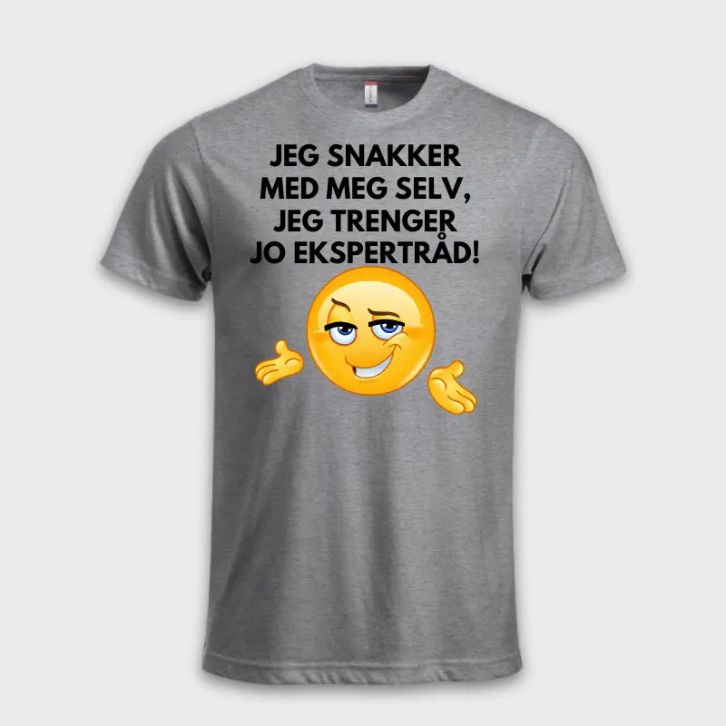 MorsommeT-skjorter-Jegsnakkermedmegselv_jegtrengerjoekspertrad_gra